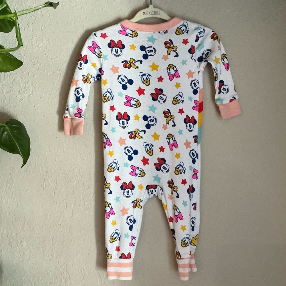 KIDS: Disney Mickey Mouse, Minnie Mouse, Daisy, Donald Pluto Rainbow Star Onesie - Picture 4 of 5